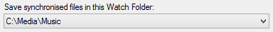 4. Save Synchronised Files to this Watch Folder dropdown