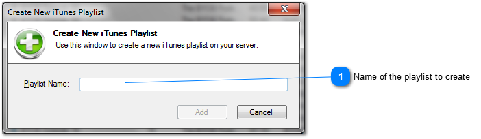 Create New iTunes Playlist window